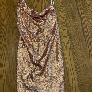 Hello Molly Rose Gold Sequin Dress